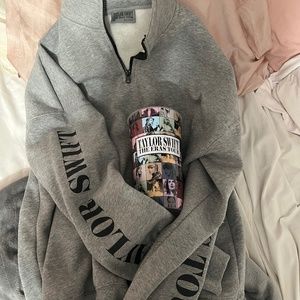 Taylor Swift Eras Tour quarter zip and movie cup